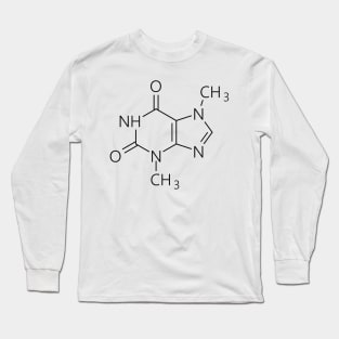 cafeine molecule, chemistry and coffee Long Sleeve T-Shirt